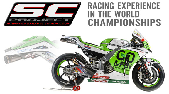 SC-Projectとは、MotoGPのホンダワークスをはじめサテライトチームにエキゾーストパーツを提供しているイタリアのメーカーです
